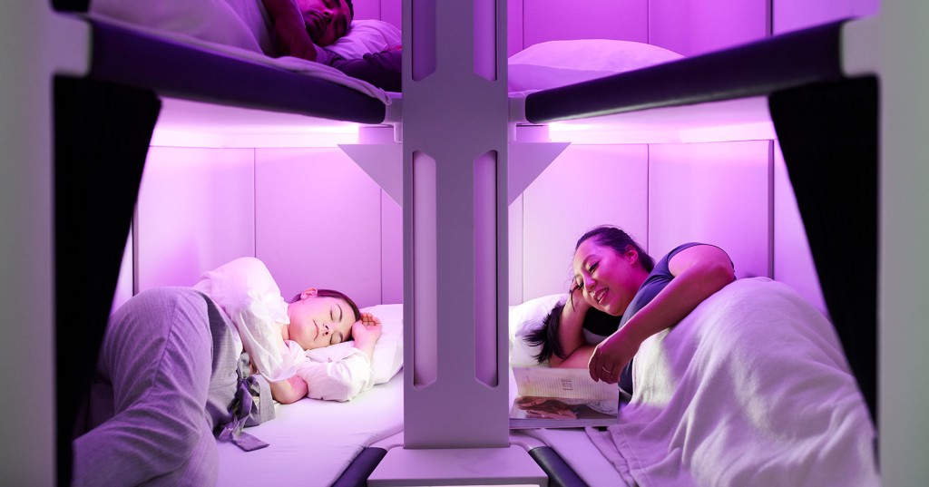 people using the plane beds