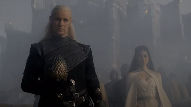 Matt Smith as Daemon Targaryen, beside Sonoya Mizuno as Mysaria (Picture: HBO/Sky Atlantic)