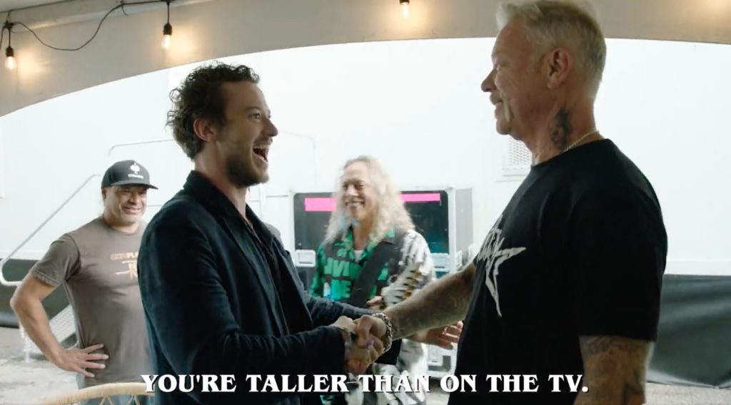Stranger Things star Joseph Quinn meets Metallica