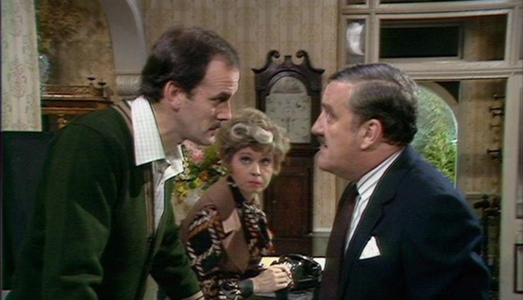 bernard cribbins and john cleese in fawlty towers