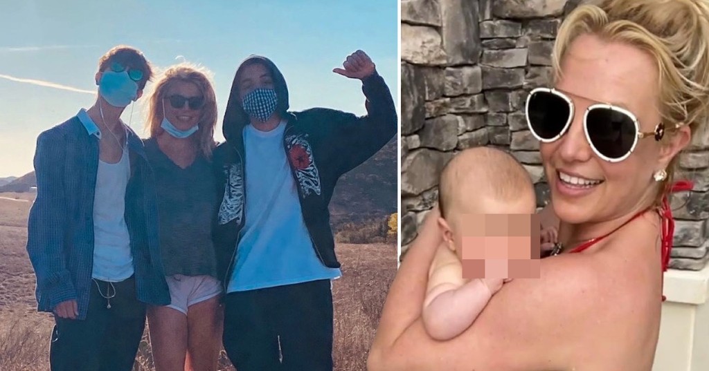 Britney Spears crades baby and calls cildren special following pregnancy loss