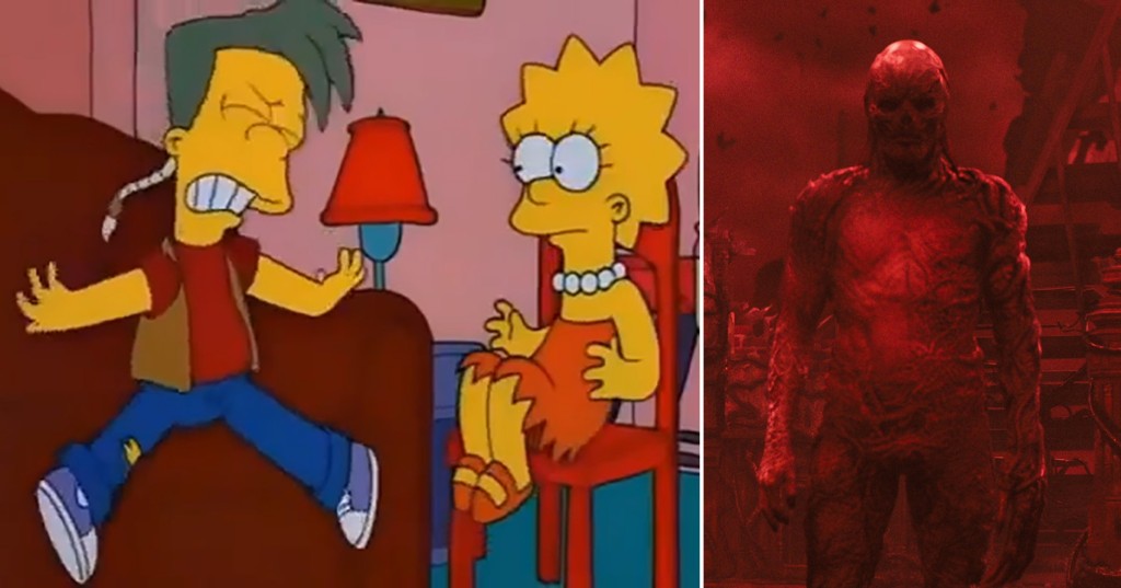 The Simpsons - Bart Carny from season nine - and Vecna in Stranger Things season four