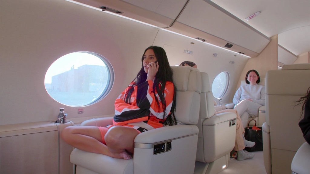 Kim Kardashian on private jet