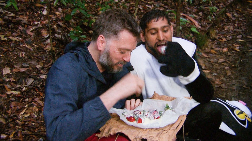 Editorial use only Mandatory Credit: Photo by ITV/REX/Shutterstock (9251517dw) Outback Shack and Return - Iain Lee and Amir Khan 'I'm a Celebrity... Get Me Out of Here!' TV Show, Series 17, Australia - 29 Nov 2017