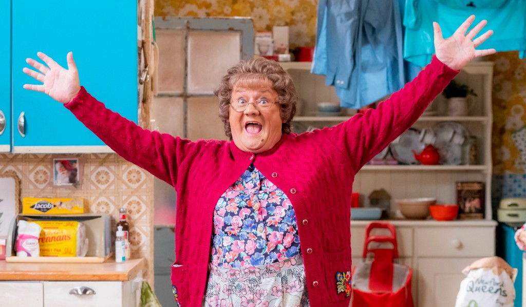 WARNING: Embargoed for publication until 00:00:01 on 05/12/2020 - Programme Name: Mrs Brown's Boys Christmas and New Year Special 2020 - TX: 25/12/2020 - Episode: Mrs Brown's Boys Christmas and New Year Special 2020 - EP1 (No. 2) - Picture Shows: Mrs Brown (BRENDAN O???CARROLL) - (C) BBC Studios - Photographer: Alan Peebles