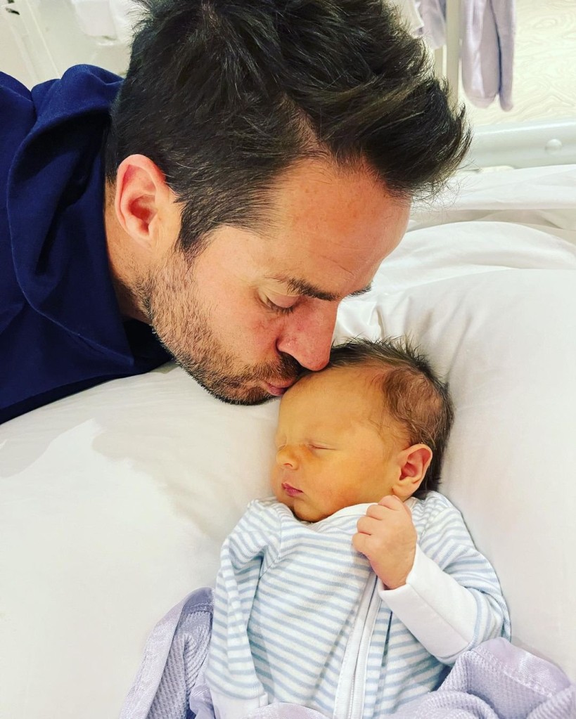 Jamie Redknapp kissing son Raphael