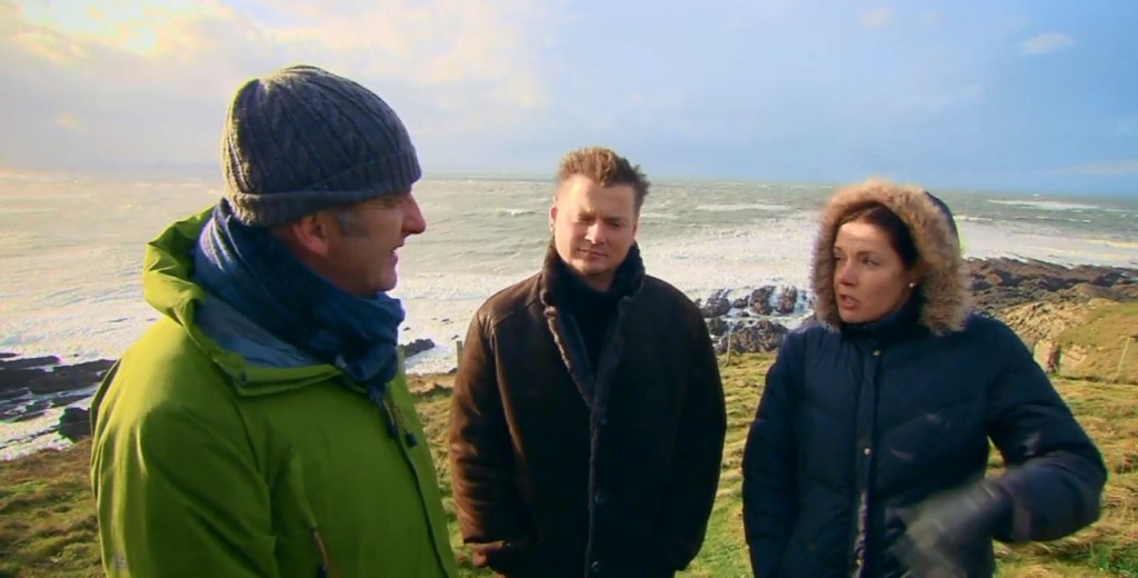 Grand Designs presenter Kevin McCleod with Edward Short and wife Hazel - Chesil Cliff House, Croyde