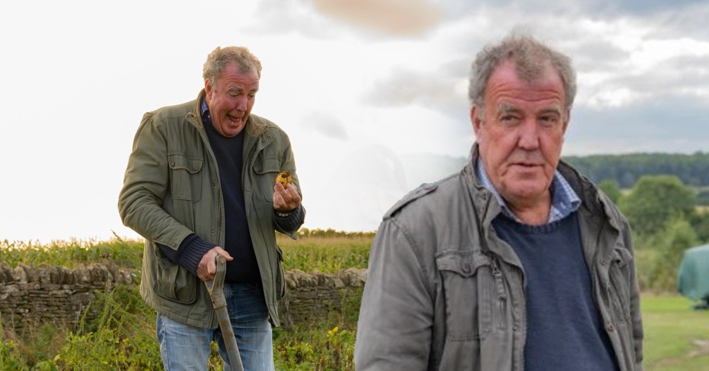 Jeremy Clarkson’s harvest is on hold amid the heatwave (Picture:AMAZON)