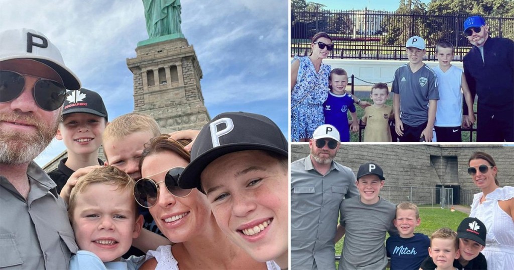 Coleen Rooney and the kids visited Wayne in the US (Picture: Coleen Rooney/Instagram)