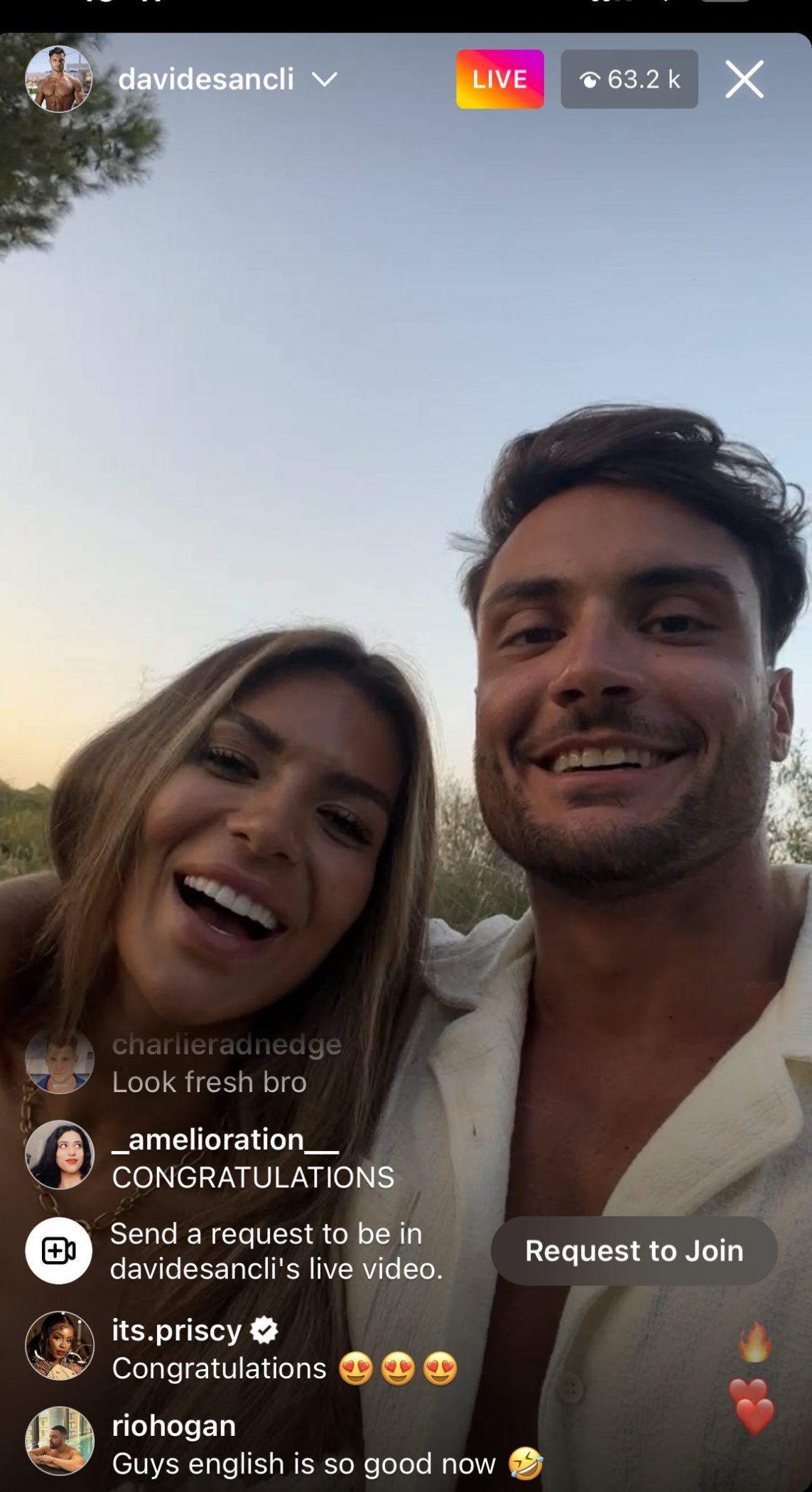 Love Island's Ekin-Su and Davide surprise fans with Instagram live