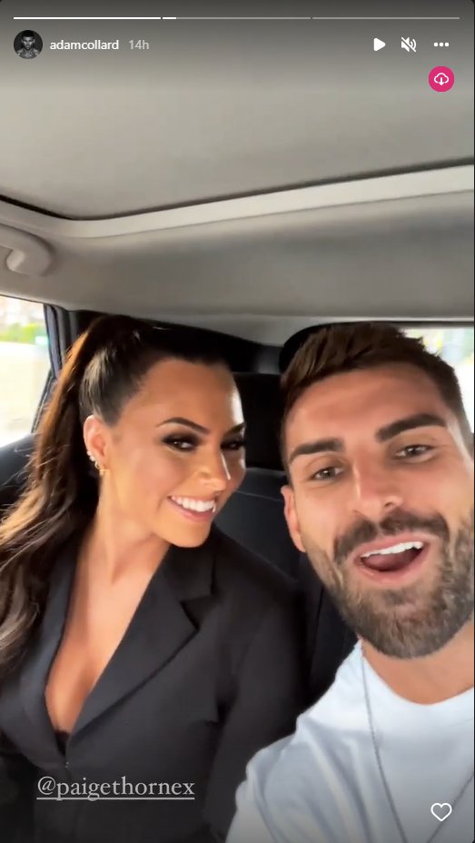 Adam Collard and Paige Thorne arrived at the reunion together (Picture: Adam Collard/Instagram)