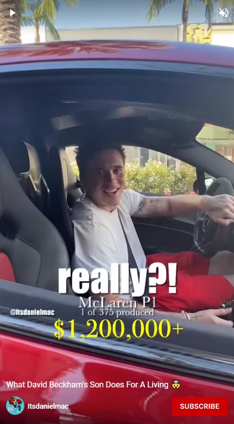 TikToker asks Brooklyn Beckham what he does for a living to be able to drive supercar 
