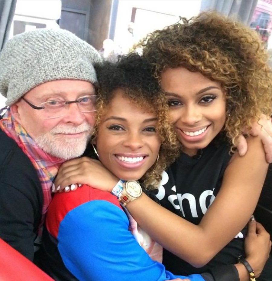 Fleur East with dad and sister