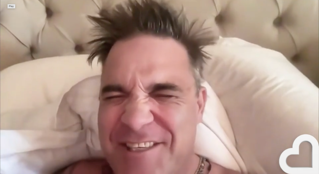 Robbie Williams naked on Heart FM