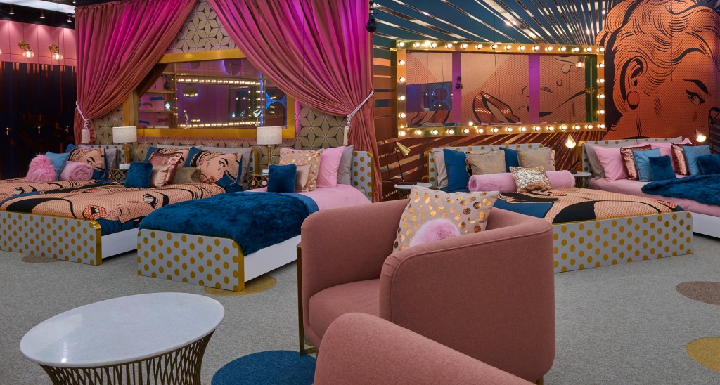 Celebrity Big Brother house bedroom in 2017
