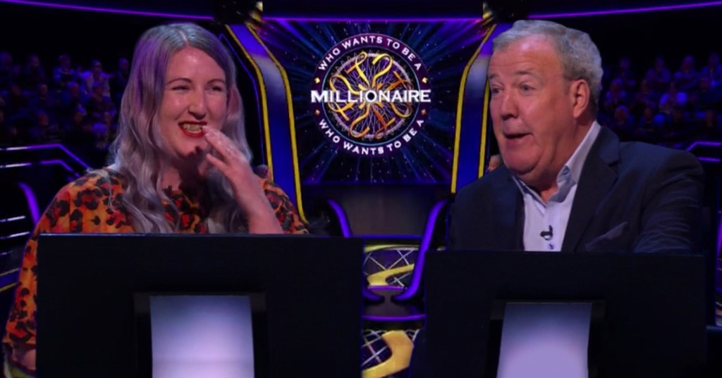 Jeremy Clarkson with Who Wants To Be A Millionaire contestant