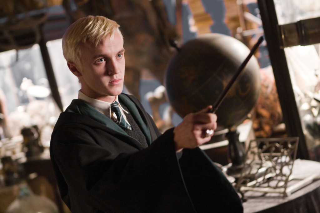 Actor Tom Felton as Draco Malfoy in Harry Potter and the Half-Blood Prince.