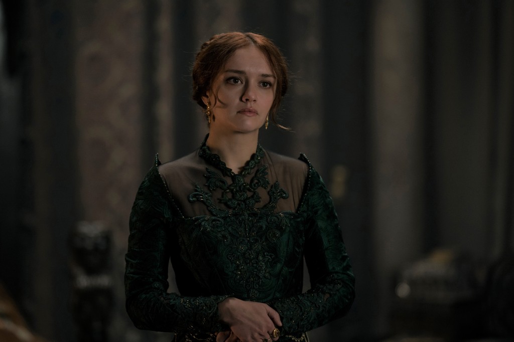 Alicent Hightower (Olivia Cooke) in House of the Dragon