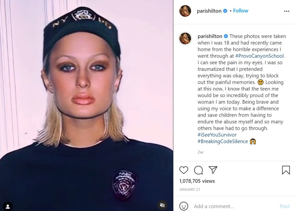 Paris Hilton in Instagram photo
