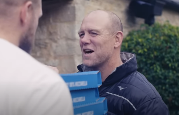 Mike Tindall in the Domino's Pizza advert.