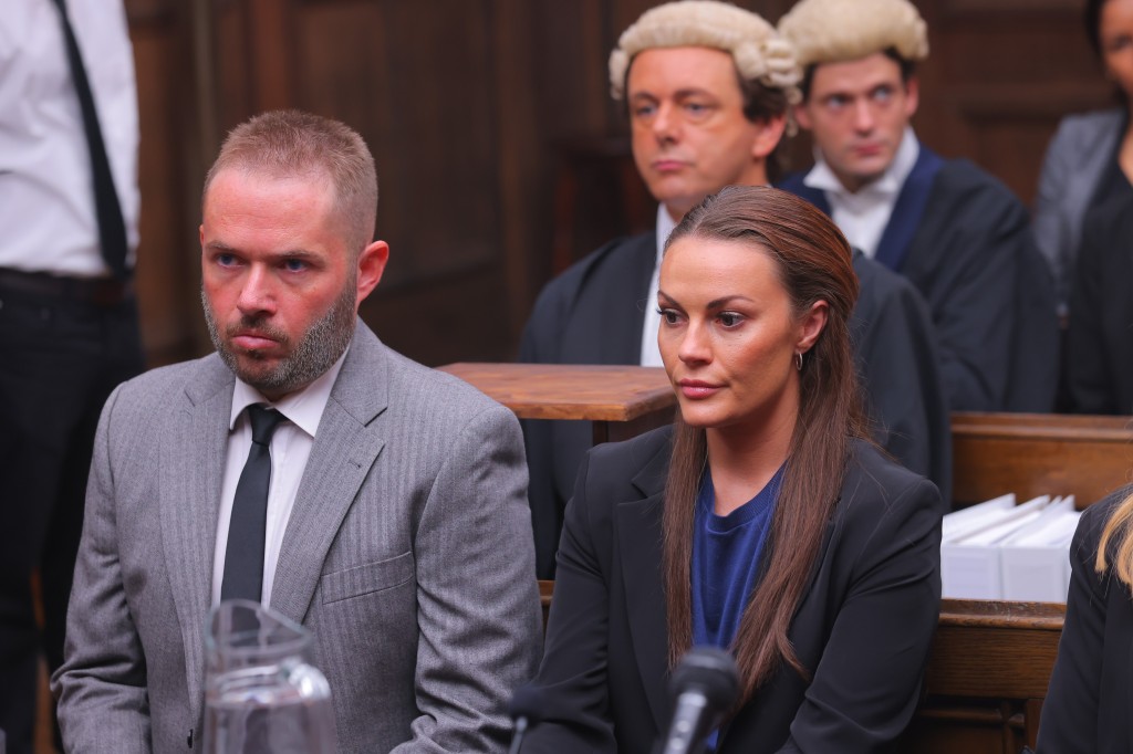 Dion Lloyd and Chanel Cresswell in Vardy V Rooney: A Courtroom Drama