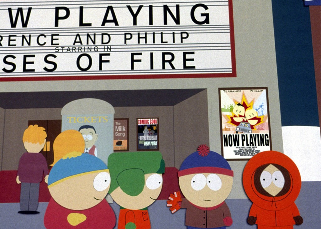 CARTMAN, KYLE, STAN & KENNY Film 'SOUTH PARK: BIGGER LOUDER UNCUT' (1999) CTE15657 Allstar/Cinetext/COMEDY CENTRAL...Scarborough...North Yorkshire...COMEDY CENTRALEnglandD...Group Shot Film Still Animation Comedy Musical Wearing Hat or Cap
