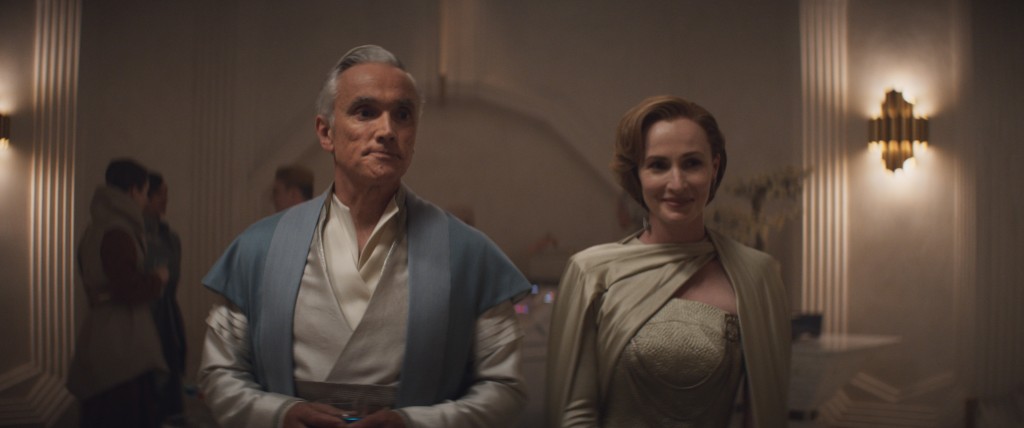 Ben Miles and Genevieve O'Reilly in Andor