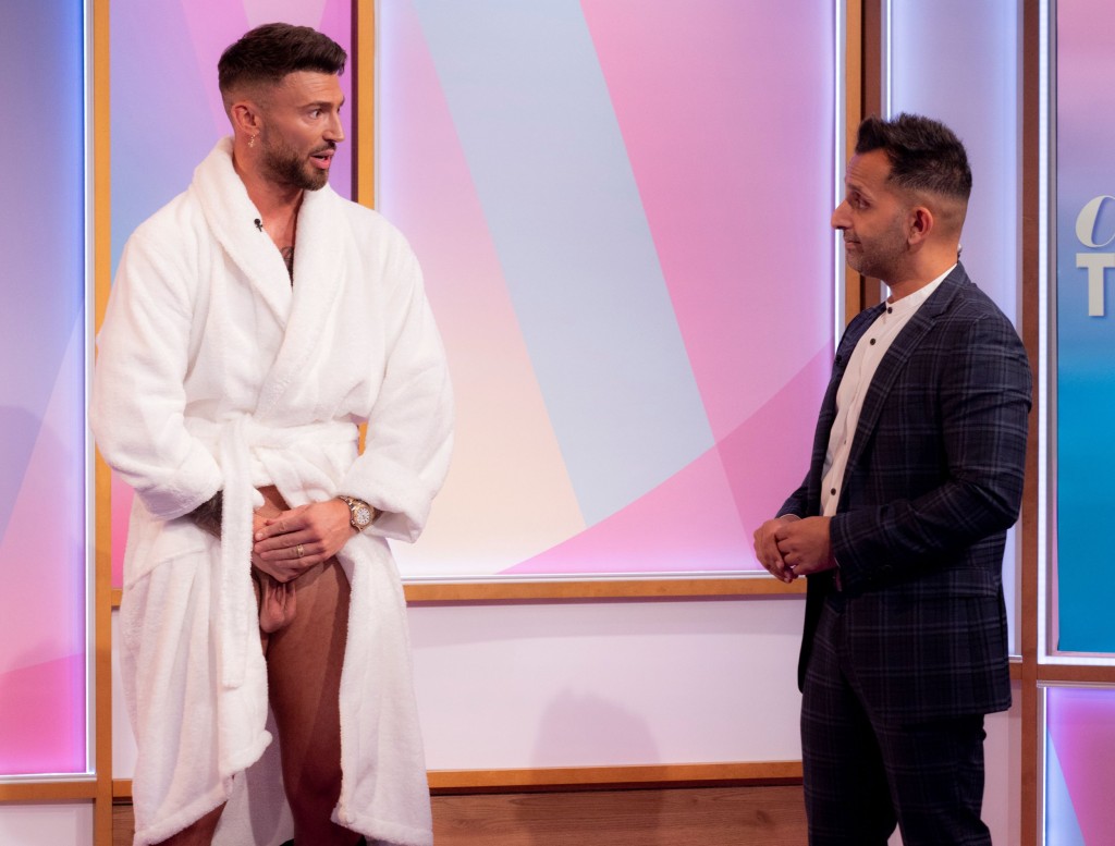 Editorial use only. This image contains nudity. Mandatory Credit: Photo by Ken McKay/ITV/Shutterstock (13629049g) Jake Quickenden, Dr Amir Khan 'Loose Men' TV show, London, UK - 18 Nov 2022