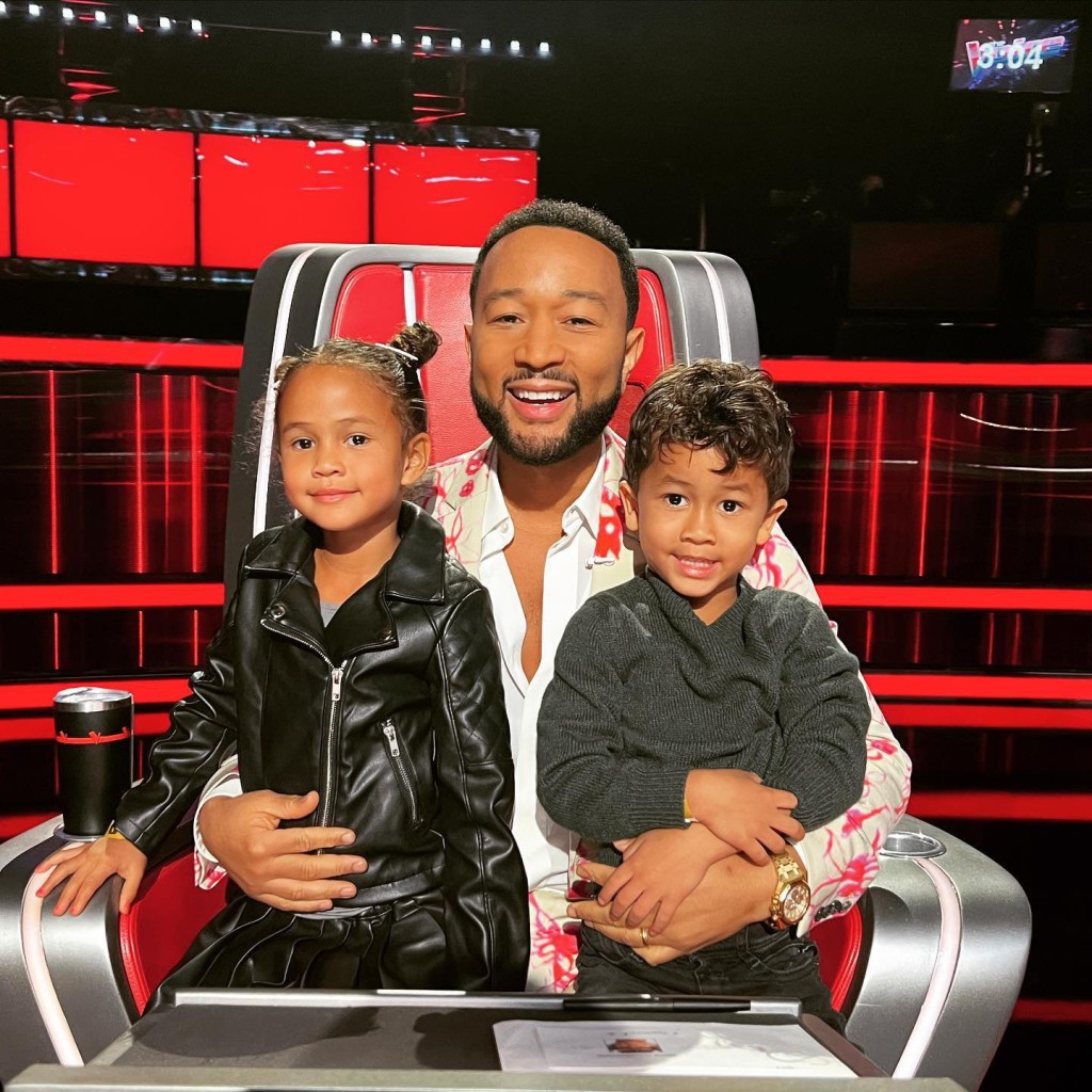 John Legend with Luna and Miles.