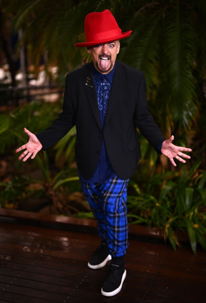 Editorial use only Mandatory Credit: Photo by James Gourley/ITV/Shutterstock (13641268bz) Boy George 'I'm a Celebrity... Get Me Out of Here!' The Coming Out Show, Series 22, Australia - 29 Nov 2022 I'm a Celebrity' Get Me Out Of Here! The Coming Out Show airs Thursday 1st Dec at 21:15 on ITV1 and ITV Hub