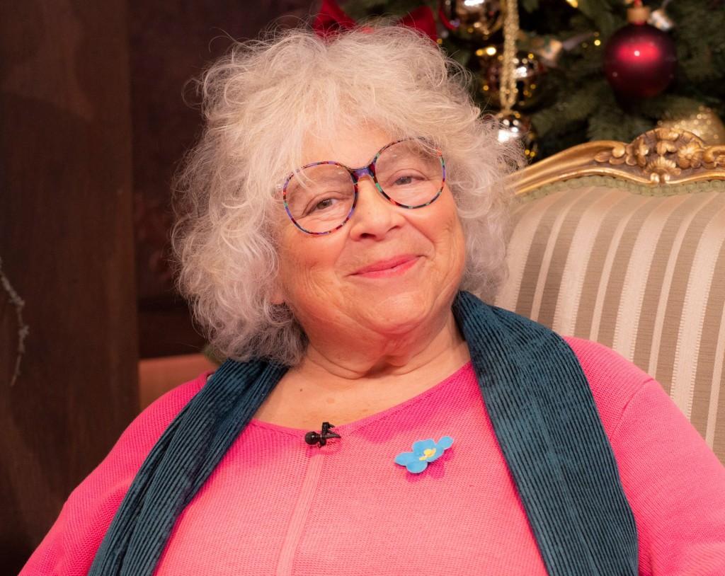 Editorial use only Mandatory Credit: Photo by Ken McKay/ITV/Shutterstock (13643295at) Miriam Margolyes 'This Morning' TV show, London, UK - 30 Nov 2022