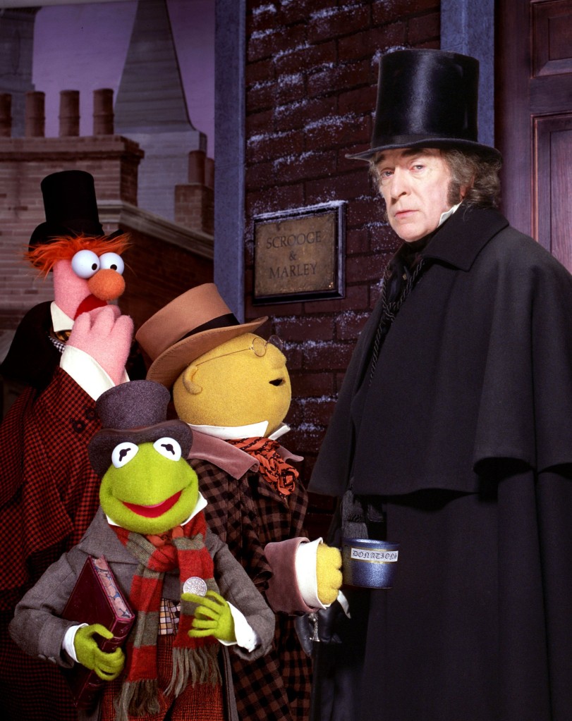 Beaker, Dr Bunsen Honeydew, Kermit the Frog and Michael Caine The Muppet Christmas Carol
