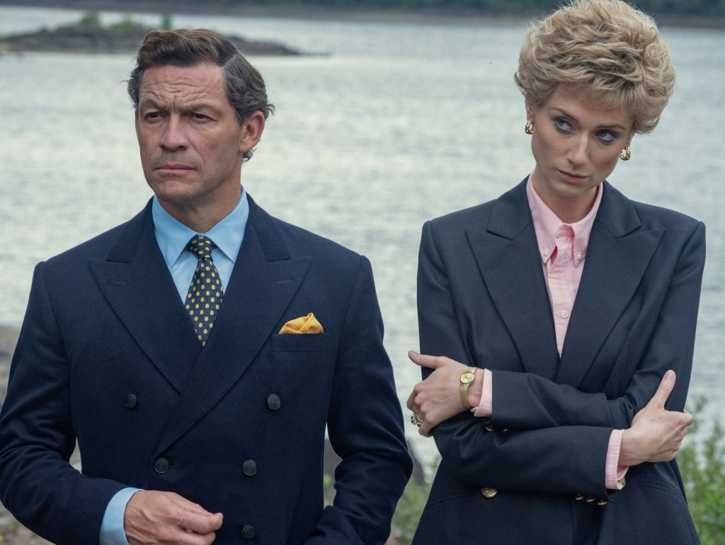 The Crown - Season 5 - Netflix Dominic West as Prince Charles; Elizabeth Debicki as Princess Diana, 