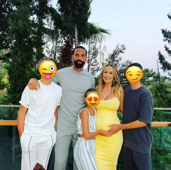 Kate and Rio Ferdinand with their kids