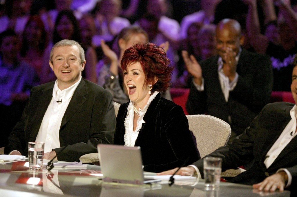 Louis Walsh and Sharon Osbourne on The X Factor in 2004. 