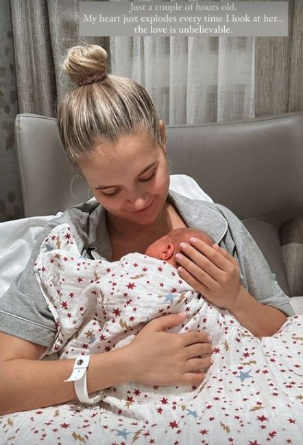 Glowing new mum Molly Mae shares adorable picture of newborn daughter but has yet to reveal baby name