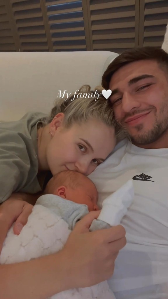 Molly-Mae Hague and Tommy Fury with their newborn daughter Bambi