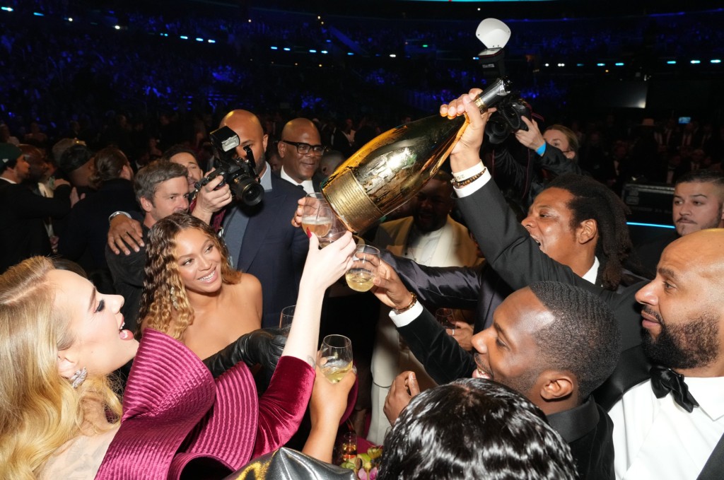 Adele, Beyonce, Jay-Z, and Rich Paul at Grammys