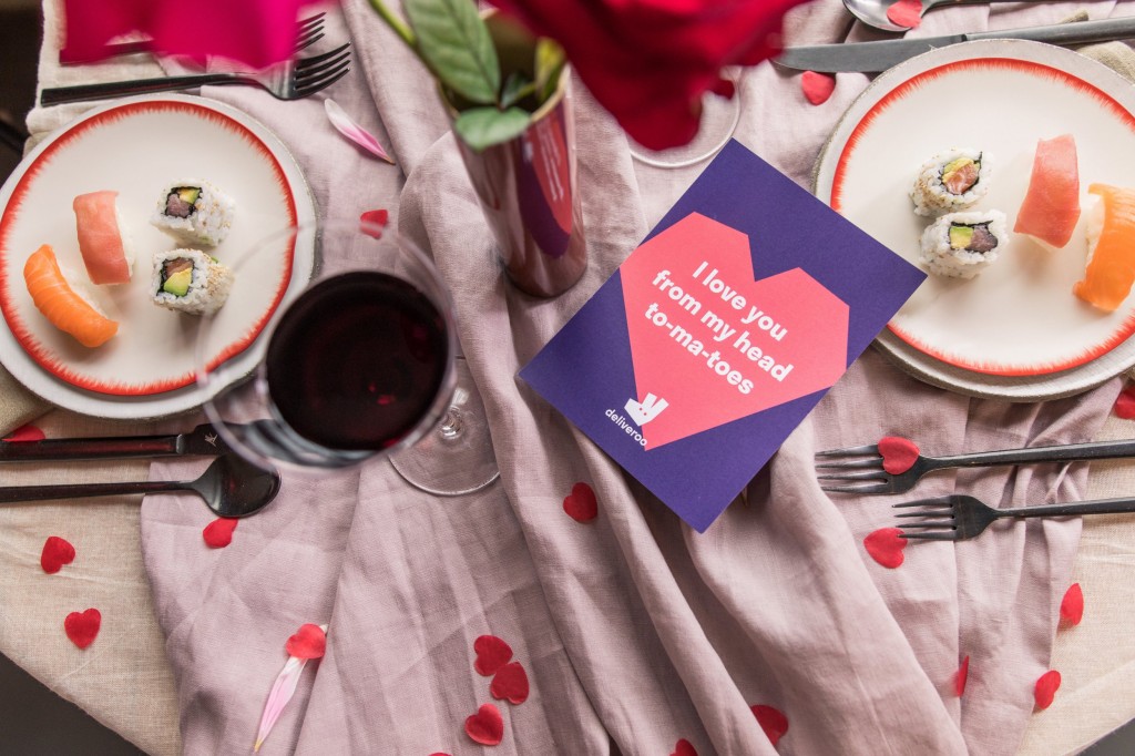 Deliveroo are giving out free starters and desserts this Valentines day