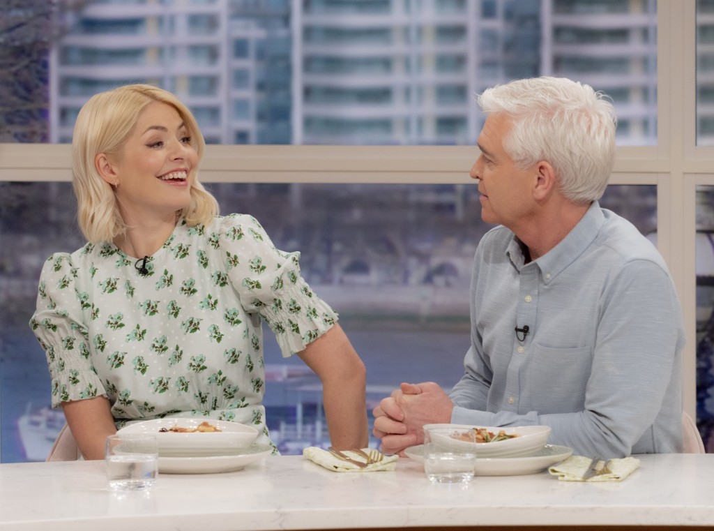Editorial use only Mandatory Credit: Photo by Ken McKay/ITV/Shutterstock (13775341an) Phillip Schofield, Holly Willoughby 'This Morning' TV show, London, UK - 20 Feb 2023