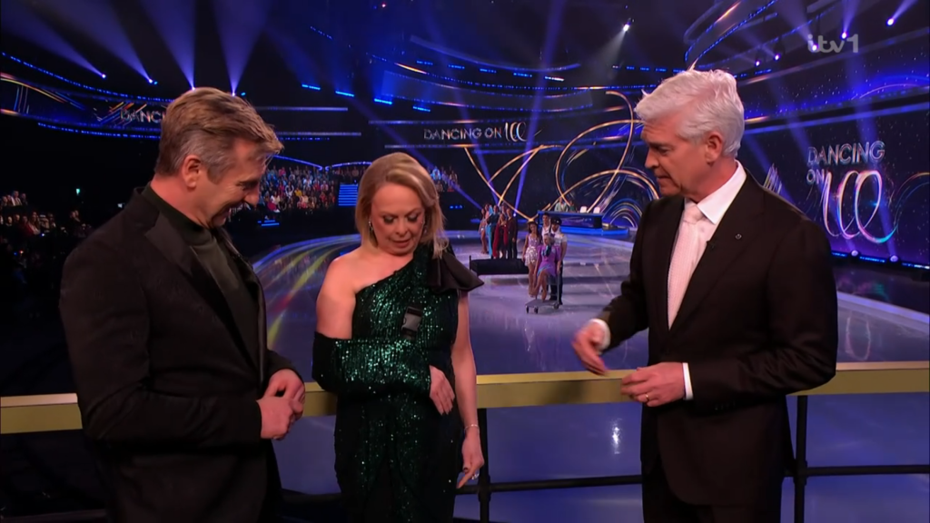 Dancing On Ice's Jayne Torvill with Christopher Dean and Phillip Schofield