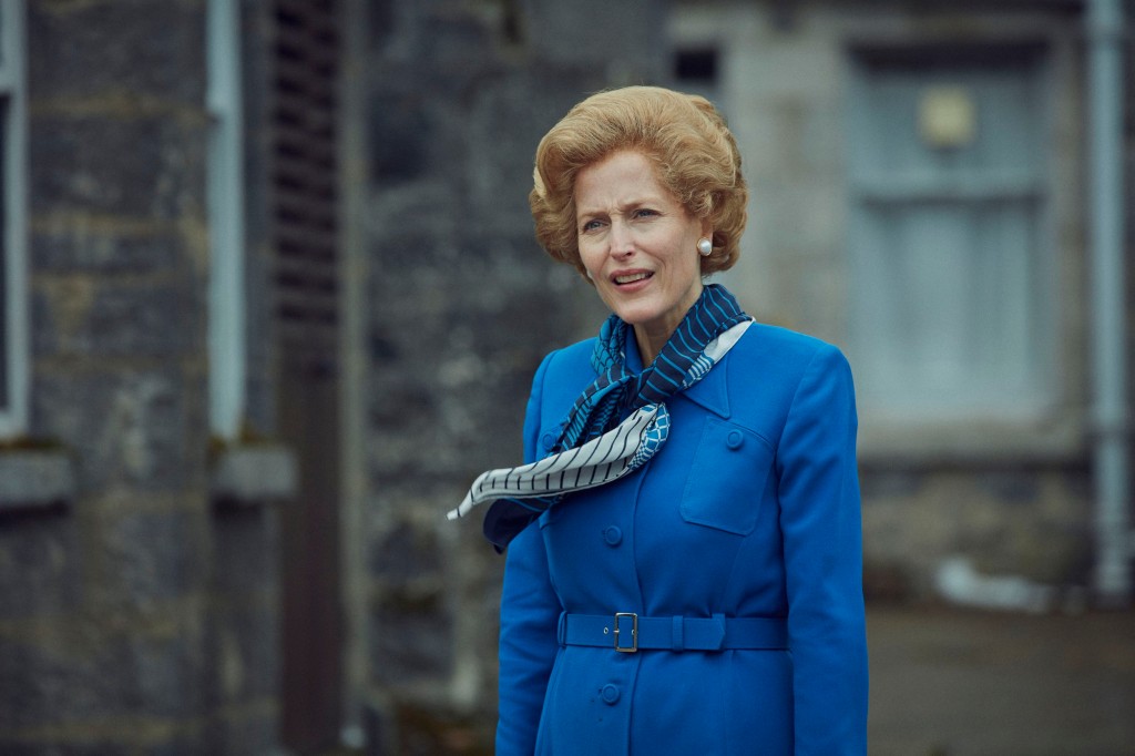 GILLIAN ANDERSON in The Crown as Margaret Thatcher