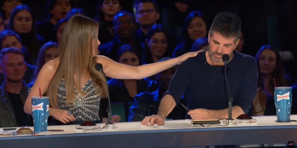 Sofia Vergara and Simon Cowell on America's Got Talent