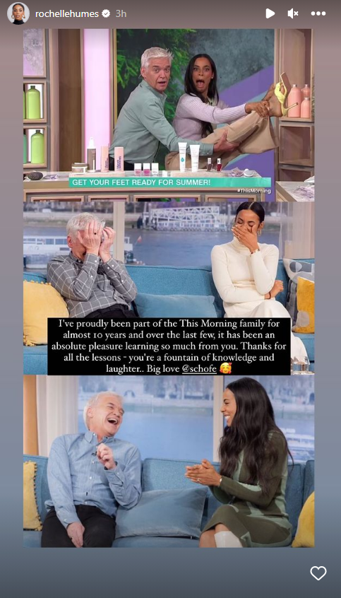 Rochelle Humes's tribute post to Phillip Schofield 