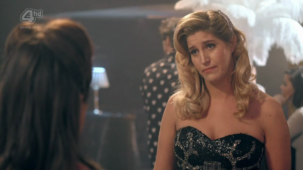 Cheska and Binky are seen talking during the Hollywood Party on Made in Chelsea