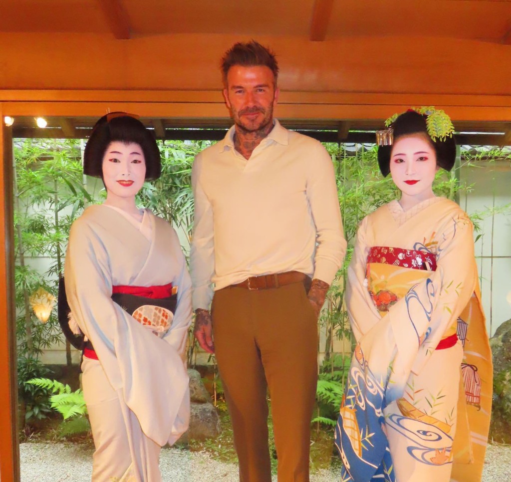 Beckham family in Japan