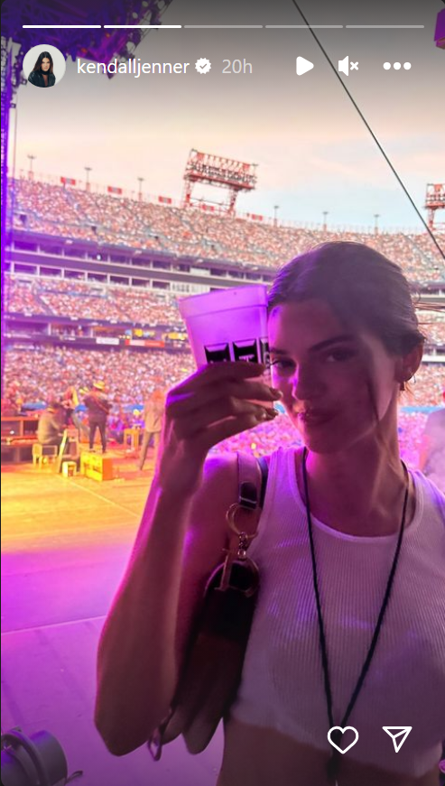 Kendall Jenner 'went too hard' at Chris Stapleton show and snapped heel