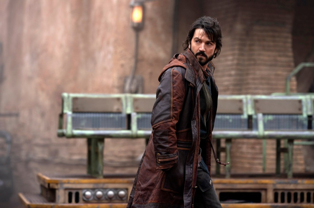 This image released by Lucasfilm Ltd. shows Diego Luna as Cassian Andor from 