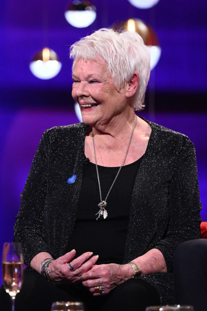 Dame Judi Dench during the filming for the Graham Norton Show