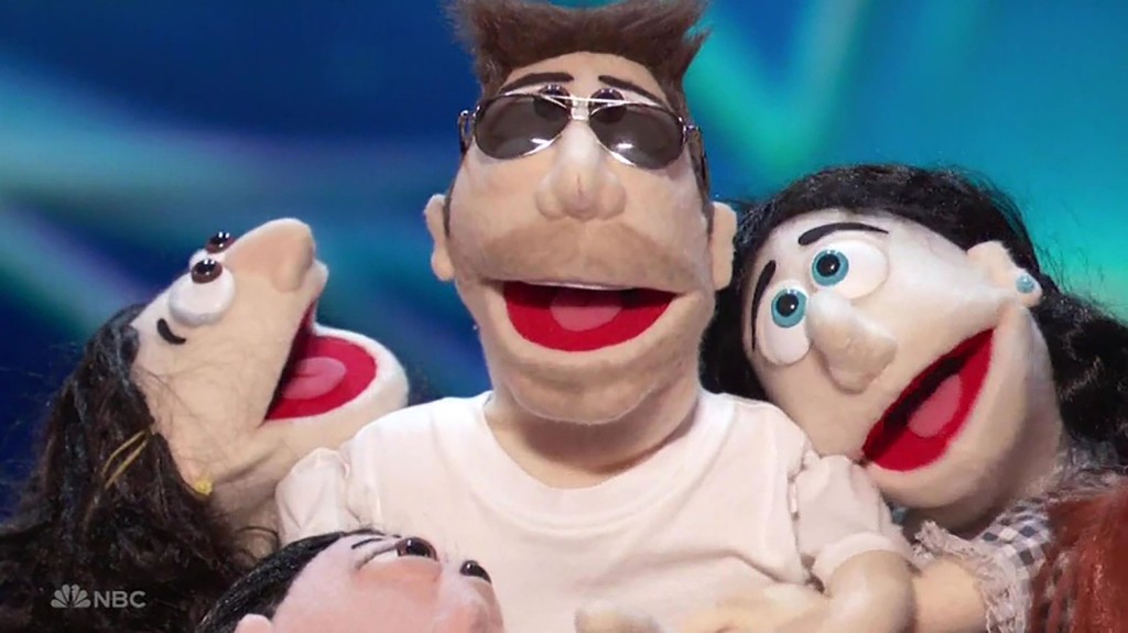 Simon Cowell is left less than impressed when confronted with a puppet of himself during an America???s Got Talent audition 